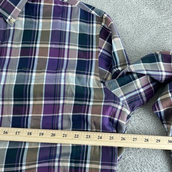 Jos. A. Bank XL Travelers Collection Plaid Button-Down Shirt 100% Cotton 4502 - Picture 4 of 7